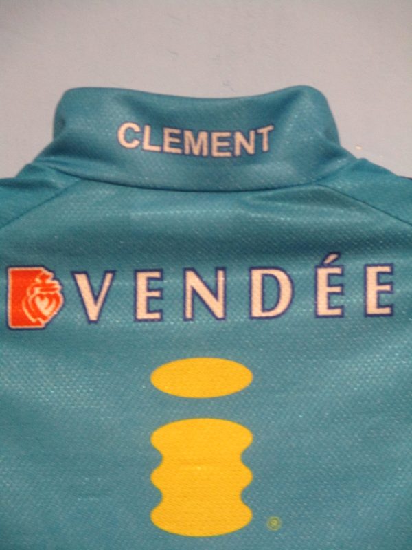 Nom du coureur (Stef Clément) dans le col du maillot 2007